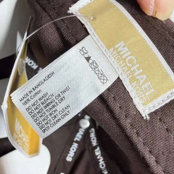 Michael Kors MK Logo Monogram Baseball Cap brown/tan adjustable strap OS - NWT - Picture 7 of 7